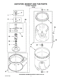 03 - Agitator, Basket And Tub Parts parts for Whirlpool Washer ITW4300XQ0 / from AppliancePartsPros.com