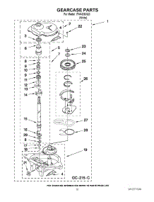 07 - Gearcase Parts parts for Whirlpool Washer ITW4300XQ0 / from AppliancePartsPros.com