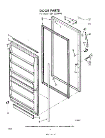 04 - Door parts for Whirlpool Freezer EEV202NW0 / from AppliancePartsPros.com