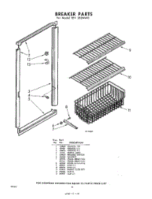 10 - Breaker parts for Whirlpool Freezer EEV202NW0 / from AppliancePartsPros.com