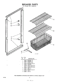 10 - Breaker parts for Whirlpool Freezer EEV202NW1 / from AppliancePartsPros.com