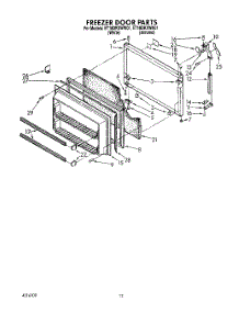 07 - Freezer Door parts for Whirlpool Refrigerator ET18DKXWN01 / from AppliancePartsPros.com