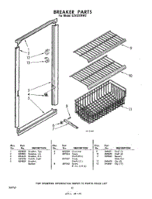10 - Breaker parts for Whirlpool Freezer EEV202NW2 / from AppliancePartsPros.com