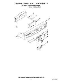 02 - Control Panel And Latch Parts parts for Whirlpool Dishwasher IUD8000WQ4 / from AppliancePartsPros.com