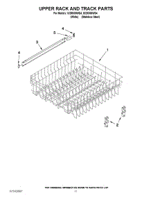 09 - Upper Rack And Track Parts parts for Whirlpool Dishwasher IUD8000WQ4 / from AppliancePartsPros.com