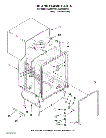 05 - Tub And Frame Parts parts for Whirlpool Dishwasher IUD8000WQ5 / from AppliancePartsPros.com