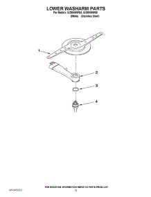 11 - Lower Washarm Parts parts for Whirlpool Dishwasher IUD8000WQ5 / from AppliancePartsPros.com