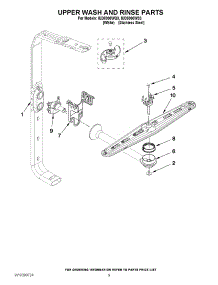 07 - Upper Wash And Rinse Parts parts for Whirlpool Dishwasher IUD8000WS3 / from AppliancePartsPros.com