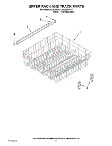 09 - Upper Rack And Track Parts parts for Whirlpool Dishwasher IUD8000WS3 / from AppliancePartsPros.com