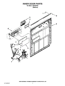 03 - Inner Door Parts parts for Whirlpool Dishwasher IUD8100YS0 / from AppliancePartsPros.com