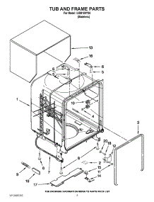 05 - Tub And Frame Parts parts for Whirlpool Dishwasher IUD8100YS0 / from AppliancePartsPros.com