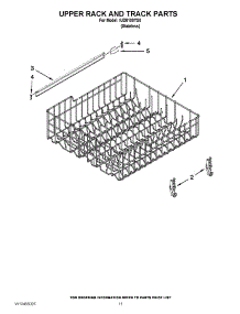 09 - Upper Rack And Track Parts parts for Whirlpool Dishwasher IUD8100YS0 / from AppliancePartsPros.com
