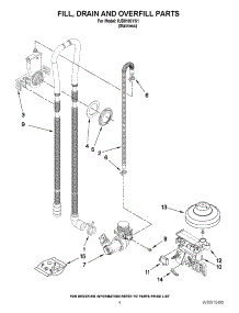 04 - Fill, Drain And Overfill Parts parts for Whirlpool Dishwasher IUD8100YS1 / from AppliancePartsPros.com