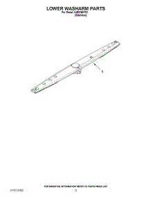 11 - Lower Washarm Parts parts for Whirlpool Dishwasher IUD8100YS1 / from AppliancePartsPros.com