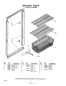 10 - Breaker parts for Whirlpool Freezer EEV203NW0 / from AppliancePartsPros.com