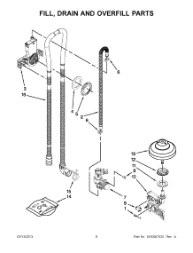 04 - Fill, Drain And Overfill Parts parts for Whirlpool Dishwasher IUD8500BX0 / from AppliancePartsPros.com
