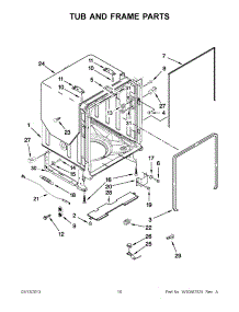 05 - Tub And Frame Parts parts for Whirlpool Dishwasher IUD8500BX0 / from AppliancePartsPros.com