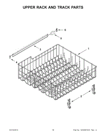 09 - Upper Rack And Track Parts parts for Whirlpool Dishwasher IUD8500BX0 / from AppliancePartsPros.com
