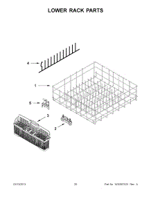 10 - Lower Rack Parts parts for Whirlpool Dishwasher IUD8500BX0 / from AppliancePartsPros.com