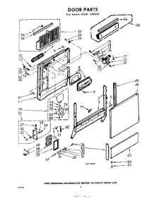 04 - Door parts for Whirlpool Dishwasher GSAF500W0 / from AppliancePartsPros.com