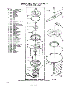 08 - Pump And Motor parts for Whirlpool Dishwasher GSAF500W0 / from AppliancePartsPros.com