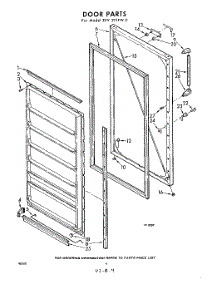 04 - Door parts for Whirlpool Freezer EEV271FW0 / from AppliancePartsPros.com