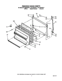 06 - Freezer Door parts for Whirlpool Refrigerator ET18GKXWG11 / from AppliancePartsPros.com