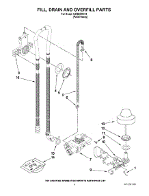 04 - Fill, Drain And Overfill Parts parts for Whirlpool Dishwasher IUD9500WX3 / from AppliancePartsPros.com
