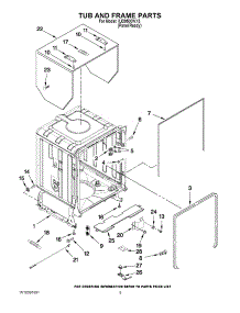 05 - Tub And Frame Parts parts for Whirlpool Dishwasher IUD9500WX3 / from AppliancePartsPros.com