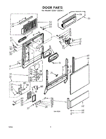 04 - Door parts for Whirlpool Dishwasher GSAF500W1 / from AppliancePartsPros.com