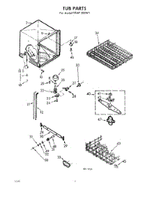 06 - Tub parts for Whirlpool Dishwasher GSAF500W1 / from AppliancePartsPros.com