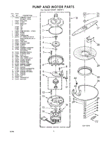 08 - Pump And Motor parts for Whirlpool Dishwasher GSAF500W1 / from AppliancePartsPros.com