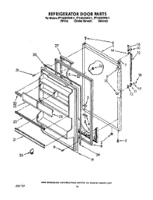 08 - Refrigerator Door, Lit / Optional parts for Whirlpool Refrigerator ET18GKXWN11 / from AppliancePartsPros.com