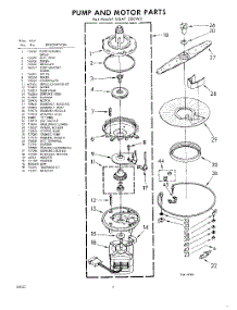 08 - Pump And Motor parts for Whirlpool Dishwasher GSAF500W2 / from AppliancePartsPros.com