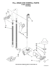 04 - Fill, Drain And Overfill Parts parts for Whirlpool Dishwasher IUD9500WX4 / from AppliancePartsPros.com