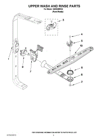 07 - Upper Wash And Rinse Parts parts for Whirlpool Dishwasher IUD9500WX4 / from AppliancePartsPros.com