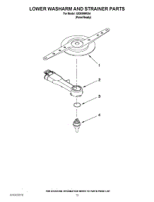 11 - Lower Washarm And Strainer Parts parts for Whirlpool Dishwasher IUD9500WX4 / from AppliancePartsPros.com