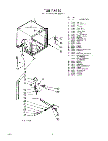 06 - Tub parts for Whirlpool Dishwasher GSAF540W1 / from AppliancePartsPros.com