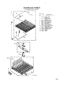 07 - Dishrack parts for Whirlpool Dishwasher GSAF540W1 / from AppliancePartsPros.com