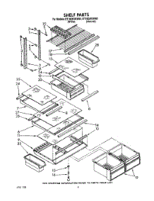 05 - Shelf parts for Whirlpool Refrigerator ET18GKXXG00 / from AppliancePartsPros.com