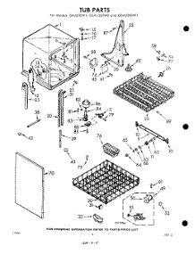 04 - Tub parts for Whirlpool Dishwasher GSAU300W0 / from AppliancePartsPros.com