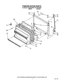 06 - Freezer Door parts for Whirlpool Refrigerator ET18GKXXN00 / from AppliancePartsPros.com