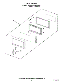 02 - Door Parts parts for Whirlpool Microwave IMH2205AS0 / from AppliancePartsPros.com