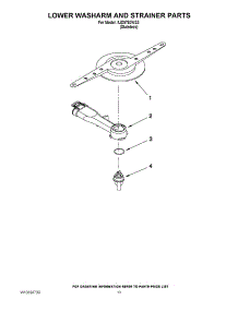 11 - Lower Washarm And Strainer Parts parts for Whirlpool Dishwasher IUD9750WS3 / from AppliancePartsPros.com