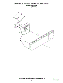 02 - Control Panel And Latch Parts parts for Whirlpool Dishwasher IUD9750WS4 / from AppliancePartsPros.com