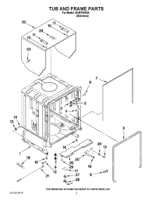 05 - Tub And Frame Parts parts for Whirlpool Dishwasher IUD9750WS4 / from AppliancePartsPros.com