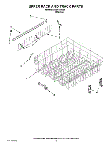 09 - Upper Rack And Track Parts parts for Whirlpool Dishwasher IUD9750WS4 / from AppliancePartsPros.com