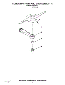 11 - Lower Washarm And Strainer Parts parts for Whirlpool Dishwasher IUD9750WS4 / from AppliancePartsPros.com