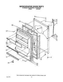 08 - Refrigerator Door, Lit / Optional parts for Whirlpool Refrigerator ET18HKXXN00 / from AppliancePartsPros.com
