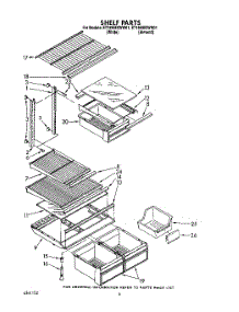 05 - Shelf parts for Whirlpool Refrigerator ET18HMXWN01 / from AppliancePartsPros.com